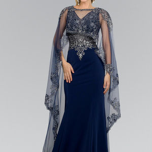 V-Neck Sleeveless Mermaid Long Prom Dress GL1596